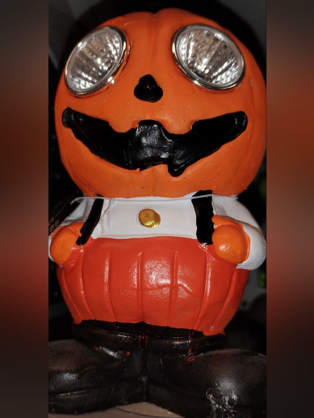Halloween Pumpkin Decoration with Orange and White Details